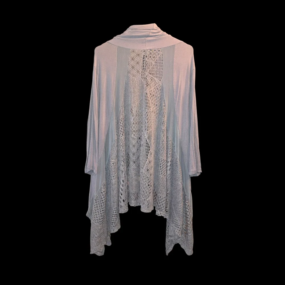 Elegant Taupe Open Front Cardigan - Picture 8 of 8